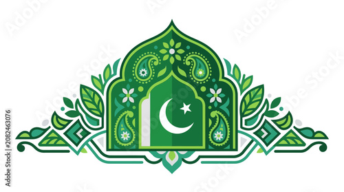 Schilderij op canvas pakistan flag design element