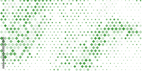 Abstract Geometric Mosaic Gradient Tiles Pattern. Mathematical Plus Symbols Pattern. Halftone Gradient Minimal Background. Vector Illustration.