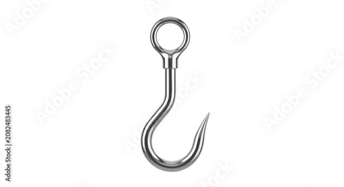Metallic swivel eye hook isolated on white background