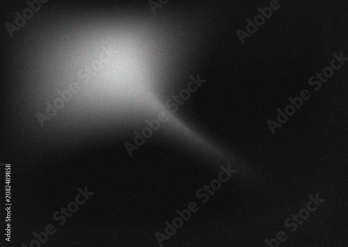 Abstract Grainy Black and White Light Leak Texture, Retro Noise Gradient Background Stock Photo
