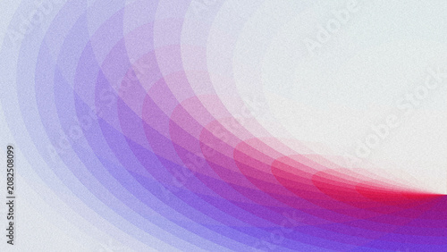 Tableau sur toile Soft layered curved gradient background blending cool violet, purple, and warm magenta red tones, vintage grainy noise texture, clean white empty copy space on upper right