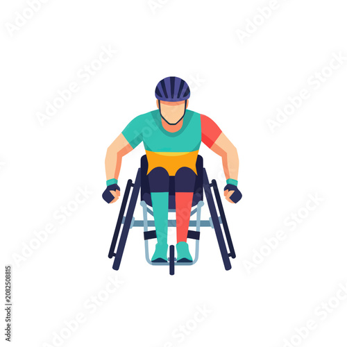 Para-Athlete Competing in Professional Racing Wheelchair
