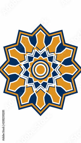 Colorful Geometric Mandala Vector Design