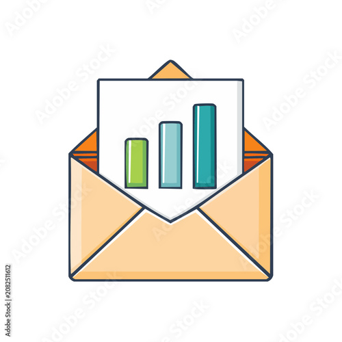 Envelope with bar chart icon
