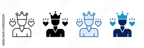 Fotografía Self Esteem Icon Set Multiple Style Collection