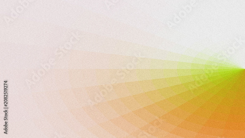 Billede på lærred Minimal grainy noise texture abstract background, soft diagonal layered gradient shifting from pale white to warm orange and fresh lime green