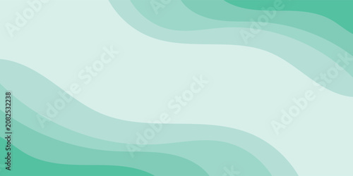 Φωτογραφία Abstract layered teal waves with smooth gradients.