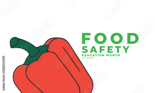 Food Safety Education Awareness Month. background, banner, card, poster, template, September month. Vector illustration.