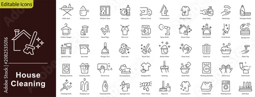 Konstfotografi House Cleaning icon set