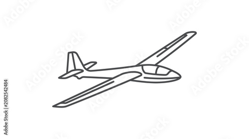 Bild auf Leinwand Glider airplane in flight soaring.