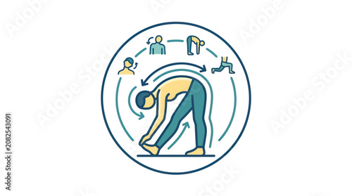 Fotografie Person doing yoga stretch exercise.