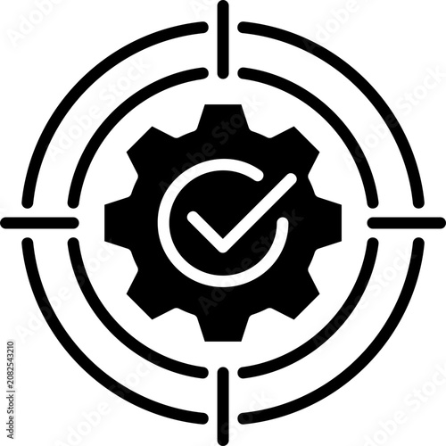 Bild auf Leinwand Solid Fill Accuracy Icon