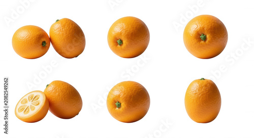 kumquats isolated on a white background variations culinary dietary or health related projects