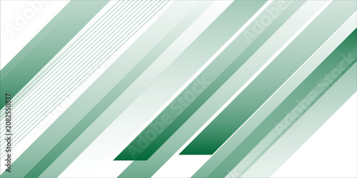 Abstract green diagonal stripes background with modern geometric lines