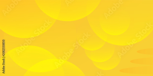 Abstract yellow gradient background with dynamic overlapping geometric circles