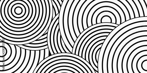 Canvastavla Premium Abstract Black and White Background Featuring Dynamic Concentric Circular Patterns