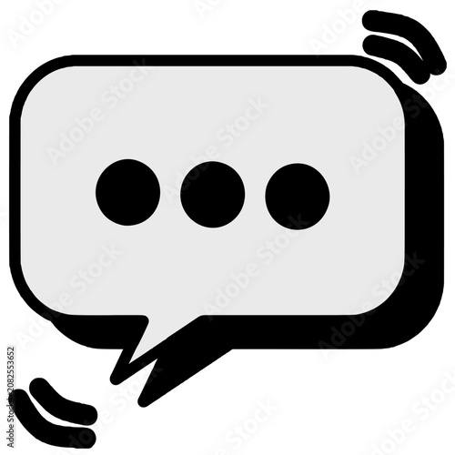 Minimalist speech bubble icon vector. Perfect for chat, comment, feedback, message, and communication UI design. High-quality vector asset.