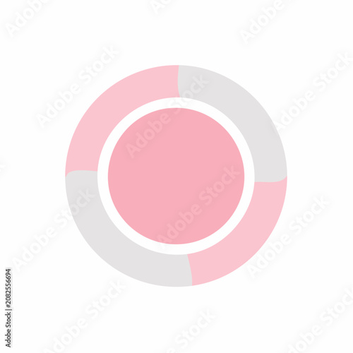 Abstract Pink and Gray Circle Graphic
