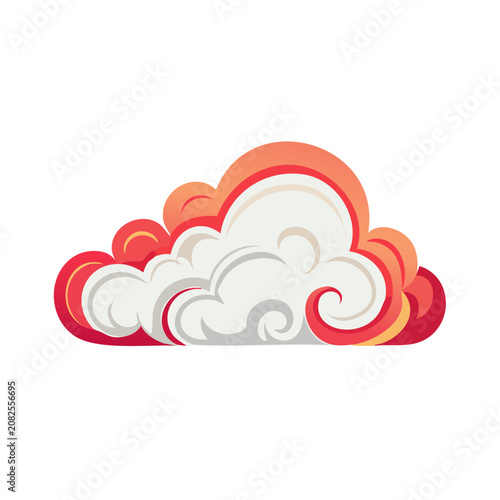 Abstract swirling cloud vector illustration