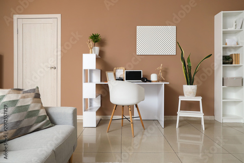 Interior of stylish room wi...