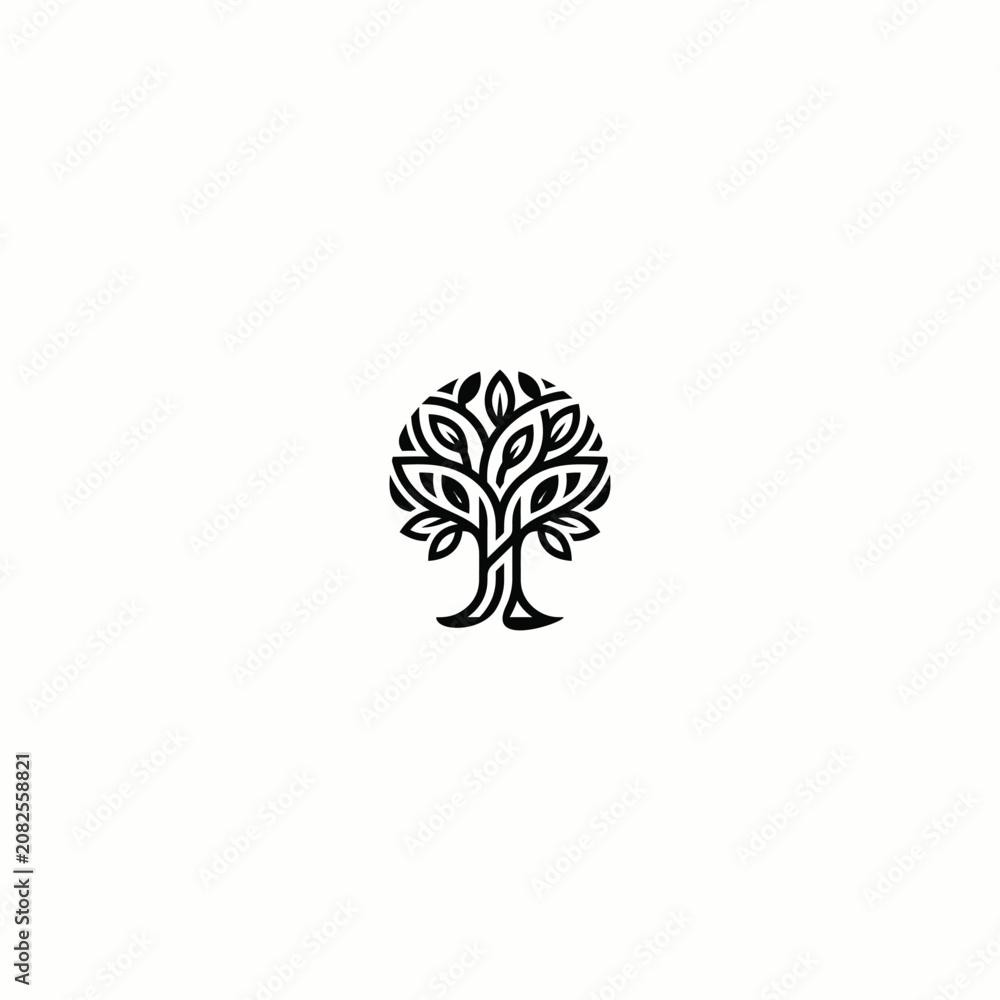 Fototapeta premium Tree logo vector icon illustration