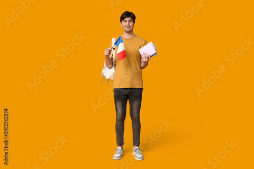 Male student with French fl...