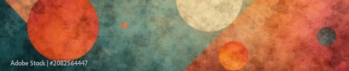 Geometric shapes, vintage textures, muted tones, background, pattern
