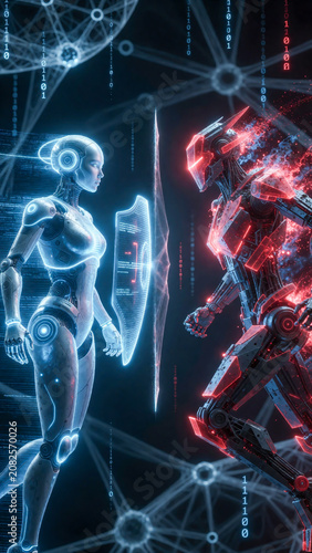Holographic AI Agents Confrontation - Defense vs Attack in Cyber Space