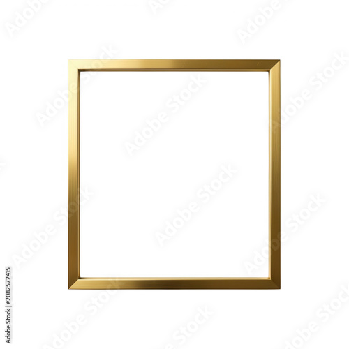 Gold Square Frame Transparent Background