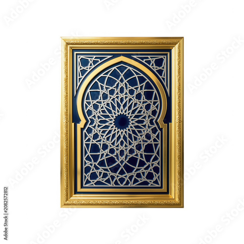 Ornate Islamic Geometric Window Transparent Background