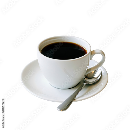 White Coffee Cup with Saucer Transparent Background