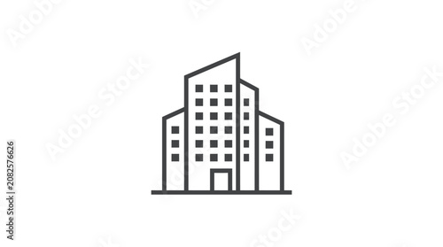 Fotografie Simple line drawing of a building.