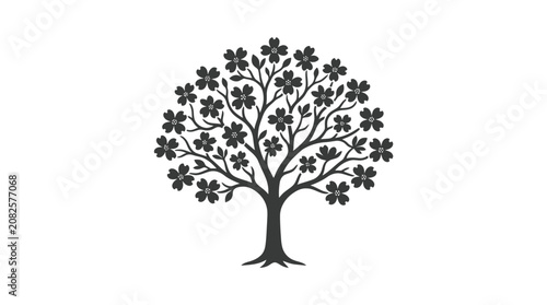 Tree with flowers and branches.