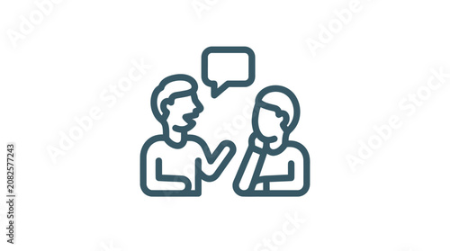 Two People Talking in Conversation.