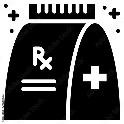 package pack bag drug medical solid glyph icon