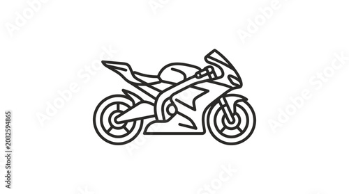 Fotografía Motorcycle Racing Bike Side View.