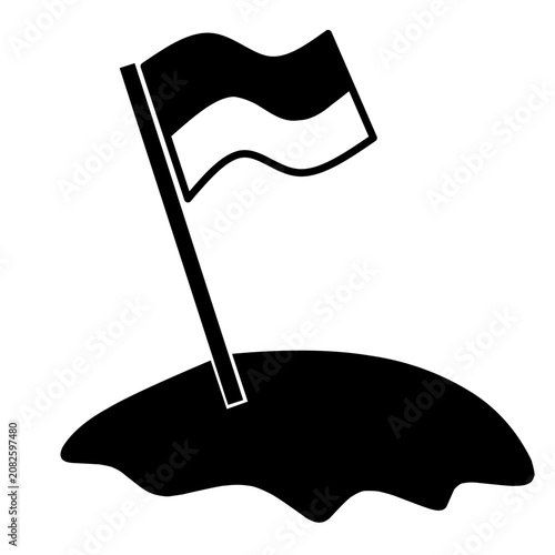 Minimalist Indonesian national flag flat silhouette emblem element for national celebration layout template design
