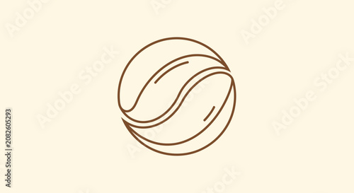 Minimalistic Coffee Bean Icon Representing Freshness And Flavorful Beverages Taste