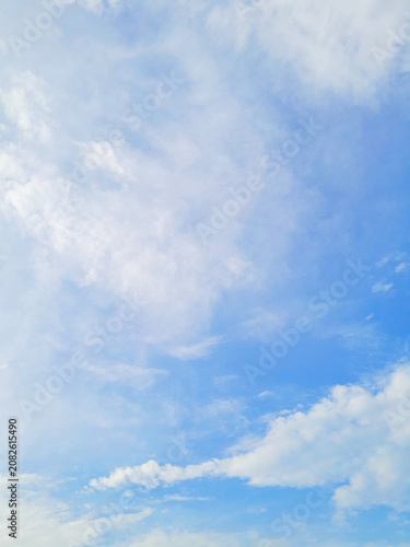 bright blue sky with clouds