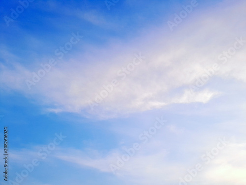 bright blue sky with clouds