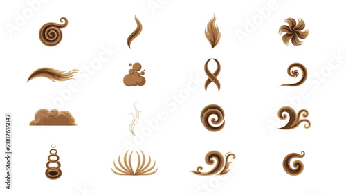 Set of hand drawn music notes and symbols in black ink on paper Vector