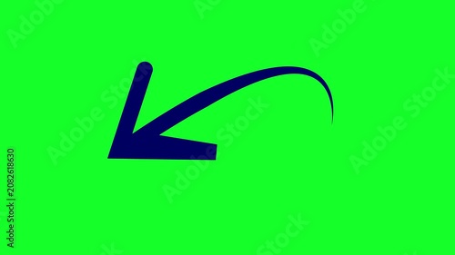 Creative Green Screen Animated Arrow Graphic Overlay for Business Reports Data Visualization HD 4K Video