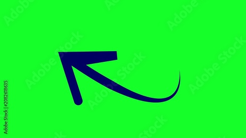 High Quality Green Screen Animated Navigation Arrow Motion Graphic Overlay for Video Editing HD 4K