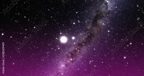 Stunning view of a vibrant galaxy with sparkling stars and a colorful nebula background