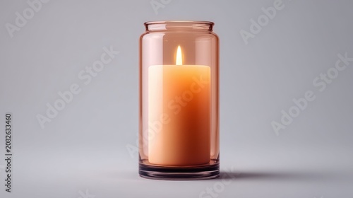Candlelight glow in elegant glass jar