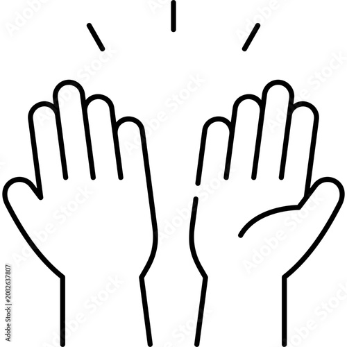Tablou pe pânză Line Art Encouragement Icon