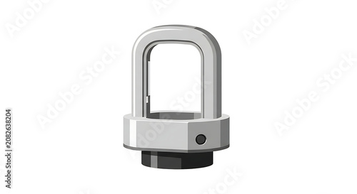 Industrial Lifting Eye Bolt Hardware Component Isolated on a Clean White Background Studio Style