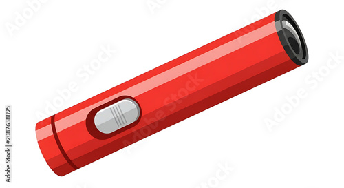 Handheld red kitchen whisk isolated on a white background for culinary baking and cooking tasks