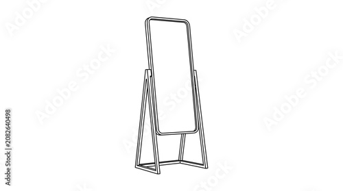 Foto A freestanding metal display board.