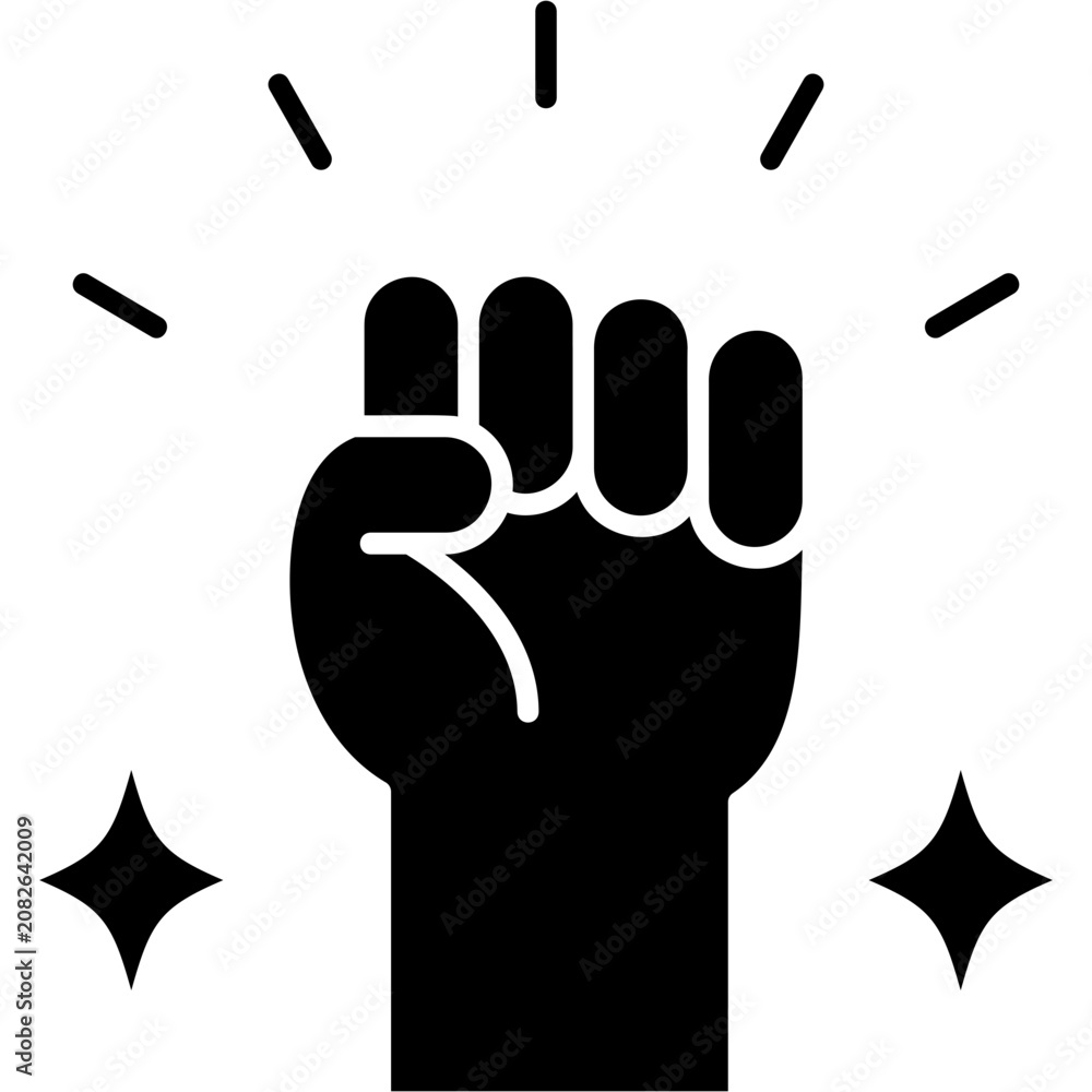 Foto Glyph Solid Determination Icon